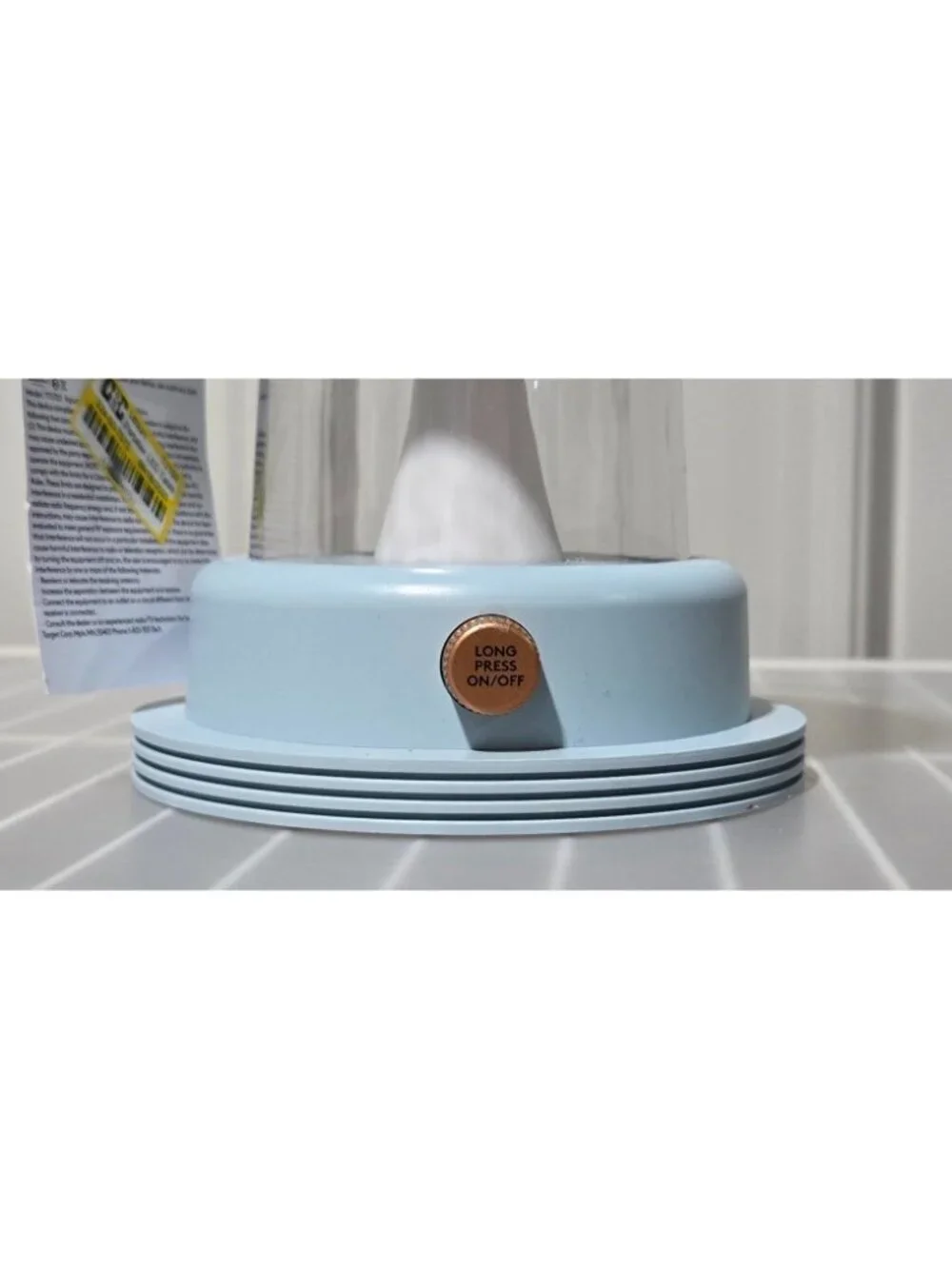 Hearth & Hand Portable LED Rechargeable Table or Hanging Baby Blue Lantern